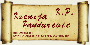 Ksenija Pandurević vizit kartica